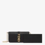 FENDI Fendigraphy Wallet On Chain Black leather wallet - Image 3